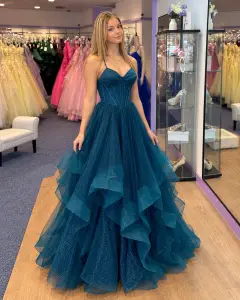 Lydia glitter tulle ballgown prom dress at MK Outlet — photograph 4